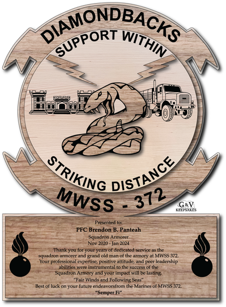 USMC MWSS -372 Plaque