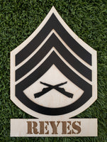 Military Rank Plaque