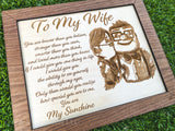 To My Wife/Husband Engraved Frame