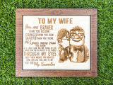 To My Wife/Husband Engraved Frame