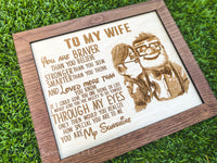 To My Wife/Husband Engraved Frame