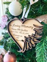 Heart Angel Memorial Ornament