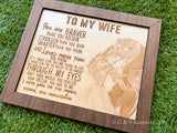 To My Wife/Husband Engraved Frame