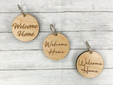 Welcome Home Wood Keychains