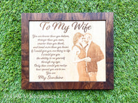 To My Wife/Husband Engraved Frame